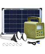 ECO-WORTHY 84Wh Portable Power Station, Solar Generator with 18W Solar P... - £67.04 GBP