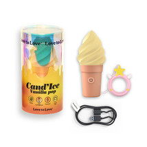 Love to Love Cand&#39;Ice Vanilla Pop Rechargeable Silicone Ice Cream Vibrator Vanil - £35.12 GBP