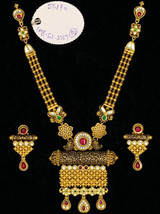 22K Massiv Gelbgold Hochzeit Antik Halskette Ohrringe Schmuck Set 57.190 Grams - £5,355.82 GBP