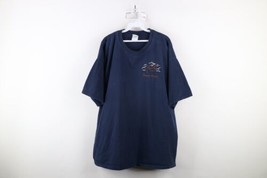 Vintage 90s Mens 2XL Distressed Cimarron Colorado Elk Mountains T-Shirt Blue - $34.60