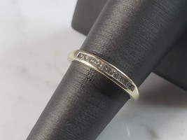 Womens Vintage Estate 14k White Gold Diamond Ring 3.0g E1145 - $470.25