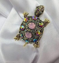 Crystal seaturtle pin brooch - £10.30 GBP