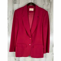 Vintage Pendleton Womens Virgin Wool Blazer Hot Pink Size 10 Made in USA - £32.57 GBP