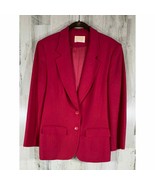 Vintage Pendleton Womens Virgin Wool Blazer Hot Pink Size 10 Made in USA - £47.29 GBP