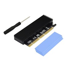 Pci Express 3.0 X16 To Pcie-Based Nvme And Ahci Ssd Adapter Card With He... - $19.99