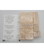 Stampin Up Set of 8 Sage Advice 2005 Script Stamps Image Cards Junk Jour... - $9.49