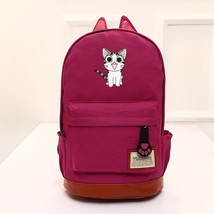 Chi&#39;s Sweet Home Cat Ear Backpack Female Canvas Bag School Students Schoolbag Tr - £36.69 GBP