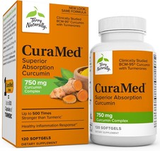 CuraMed 120 softgels 750mg-Superior Absorption Carcumin - 120 Pcs Expiry... - $23.00