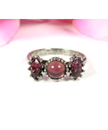 Vintage VOGUE RING ROYAL PURPLE Marquise RHINESTONES &amp; Cab Adjustable Si... - $352.60 MXN