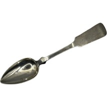 Antique Coin Silver Fiddle Handle Spoon James P. Steele Rochester NY 1838-1878 - £18.20 GBP