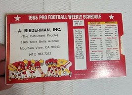 Vintage 1980s Pro Football Weekly NFL Mini Pocket Schedule 1985 - $8.07