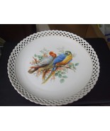 Vintage Schumann Bavaria Parrot Decorated Reticulated 10 1/4&quot; Plate - £31.64 GBP