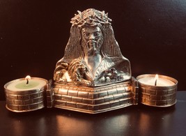 Artisan Made Christ candle Bronze  Icon - $8,694.00 MXN