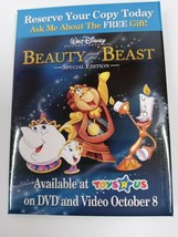 Vintage Disney&#39;s Beauty And The Beast Special Edition Promotional Movie Pin - £5.01 GBP
