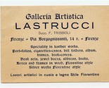 Galleria Artistica Lastrucci Card Via Borgognissanti Firenze Florentine ... - $11.88