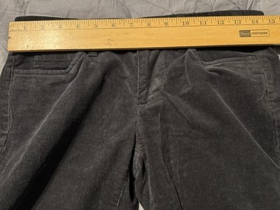 J.Crew Matchstick Pants 27R Black Corduroy Stretch Straight Leg Raw Hem Women’s Item image 6