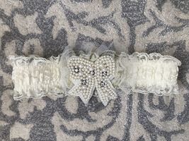 Lace Pearl Rhinestone White Waist Belt XXS XS Christmas Japanese Korea dress - £1.59 GBP