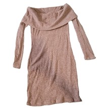 Top Chic medium Brown long sleeve cowl neck sweater dress - £9.96 GBP