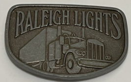Vintage Metal &quot;Raleigh Heights&quot; Semi Truck Belt Buckle - $12.55