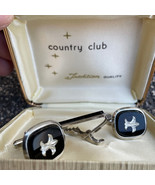 VTG Tie Bar &amp; Cuff-Links Anson Men&#39;s Geometric Design Country Club Origi... - $19.37