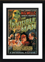 H.g. Wells Classic the Invisible Man Book Cover Framed Poster Print 20x15 Inches - £45.61 GBP