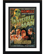 H.g. Wells Classic the Invisible Man Book Cover Framed Poster Print 20x1... - $79.32 CAD