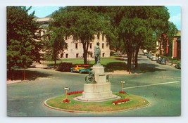 Soldiers Monument Library Commons Lynn Massachusetts MA UNP Chrome Postcard F18 - £3.22 GBP