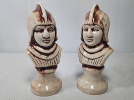 7&quot; Tall Ceramic Chess Piece Set of 2 White Red PAWN Office Home Decor - £15.71 GBP