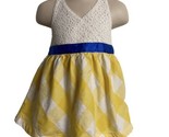 Beebay Sundress  Baby 6 to 12  month Halter Back Smocking Yellow White C... - £8.36 GBP