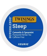 TWININGS SLEEP SUPERBLENDS CAMOMILE &amp; SPEARMINT FLAVOURED HERBAL TEA KCU... - $25.74