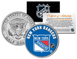 NEW YORK RANGERS NHL Hockey JFK Kennedy Half Dollar U.S. Coin * LICENSED * - £6.73 GBP