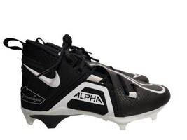 Nike Alpha Menace Pro 3 CT6649-001 Mid Football Cleats Men Black Size 7 - $59.39