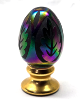 Vintage FENTON Hand Painted &amp; SIGNED Glass Egg Paperweight Decor Piece #... - $60.48