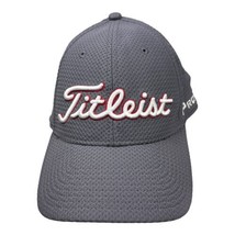 Titleist Gold Men&#39;s Fitted Small Medium Baseball Hat Cap Gray Polyester S/M - £11.00 GBP