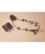 Paparazzi Pink Necklace Set and Pink Moonstone Earrings - £7.07 GBP