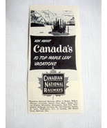 1953 Ad Canadian National Railways Canada&#39;s Top Maple Leaf Vacations - £6.28 GBP