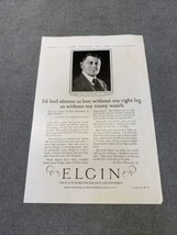 National Geographic November 1919 Elgin Watches Vintage Print Ad KG - $11.88