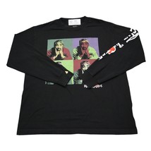 Poetic Justice Shirt Mens L Black Crew Neck Long Sleeve Graphic Print Tee - $355.10 MXN