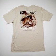 Flogrown Men&#39;s T-shirt Size XL Beige Largemouth Bass TS21 - £12.43 GBP