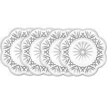 Small Glass Plates Set For 4 Vintage Appetizer Dishes Canape Dessert Crystal New - £20.56 GBP