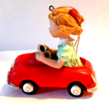 Kurt Adler Little Girl In Red Car Christmas Ornament - £12.50 GBP
