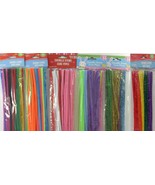 CHENILLE STEMS Pipe Cleaners 45-50 Ct/Pk Primary Neon Valentine Easter H... - £2.38 GBP