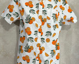 Hurley Brand Citrus Orange Fruit Medium Cotton Button Shirt - $17.34