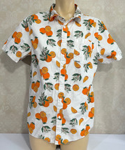 Hurley Brand Citrus Orange Fruit Medium Cotton Button Shirt - £13.82 GBP