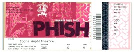 Phish Untorn Concierto Ticket Stub Julio 8 2003 Chula Vista de California - £41.93 GBP