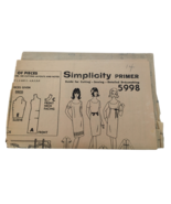 Simplicity Sewing Pattern 5998 Cocktail Formal Shift Dress Vintage 1960s... - £7.08 GBP