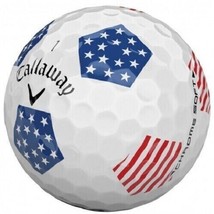 36 Near Mint USA Themed Callaway Chrome Soft Truvis Soccer Golf Balls Mi... - $89.09