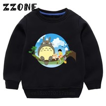 Nese anime spirited away totoro sweatshirts baby cotton pullover tops girls boys autumn thumb200