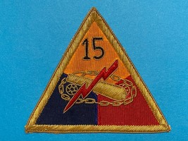 POST WWII, U.S. ARMY, OCCUPATION PERIOD, 15th ARMORED DIVISION, BULLION,... - $35.00
