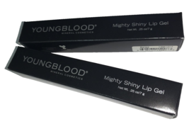 Youngblood Mighty Shiny Lip Gel - Bared, .25 oz (NEW) In the Box Lot Of 2 - £14.93 GBP